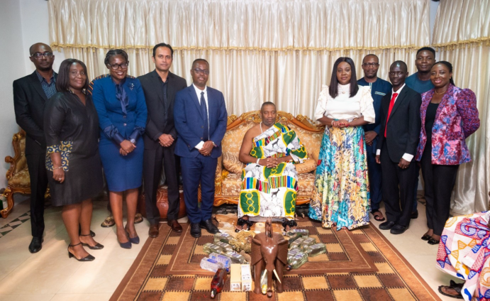 Telecel Ghana pays courtesy call on Ga Mantse after successful rebranding